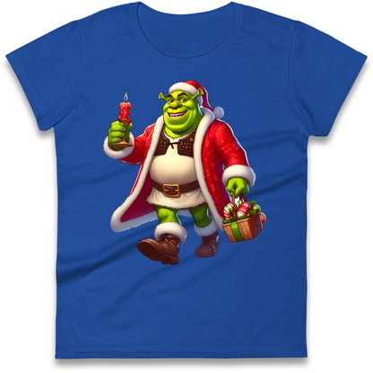 Shrek Santa Candle Ladies Shirt