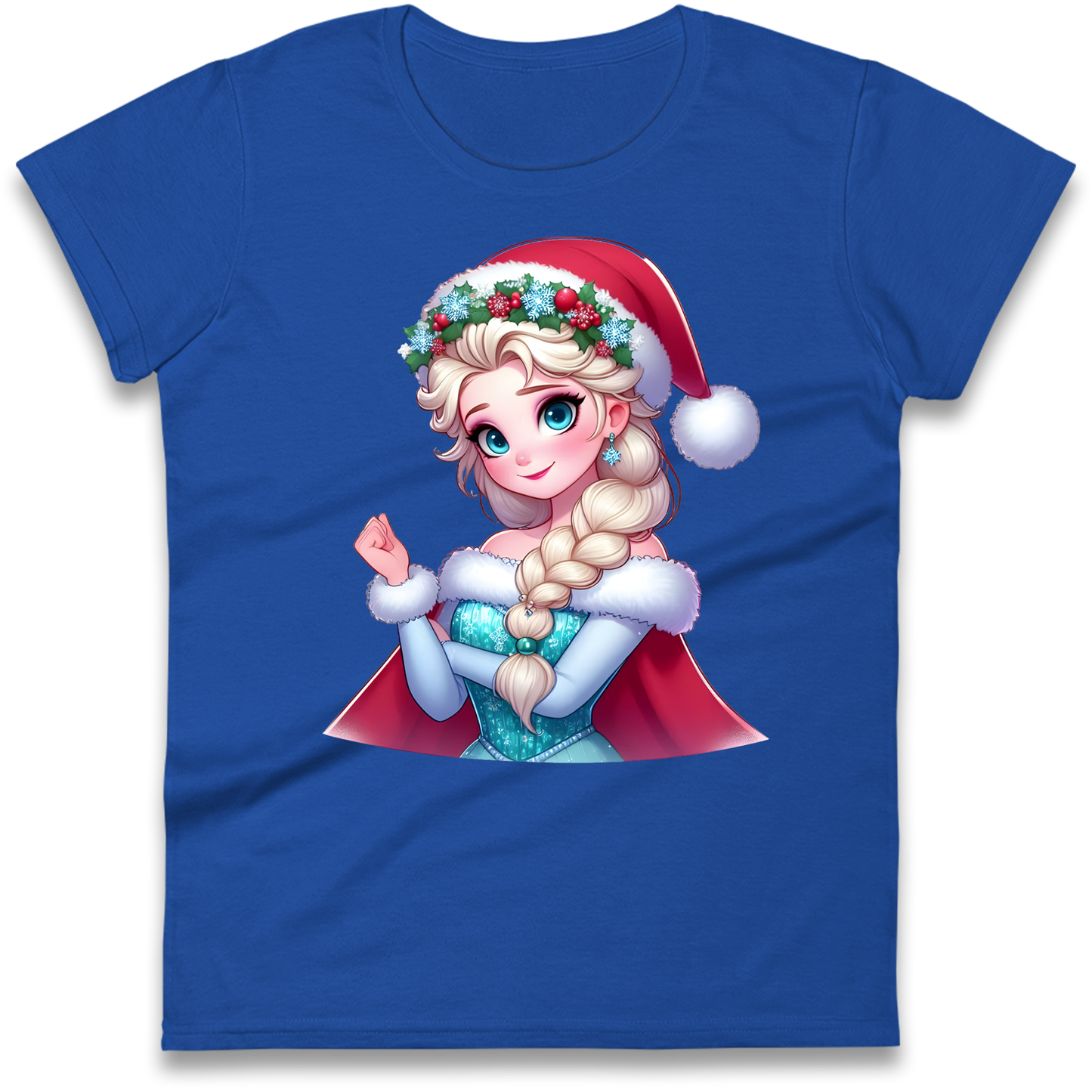 Elsa Frozen Santa Ladies Shirt