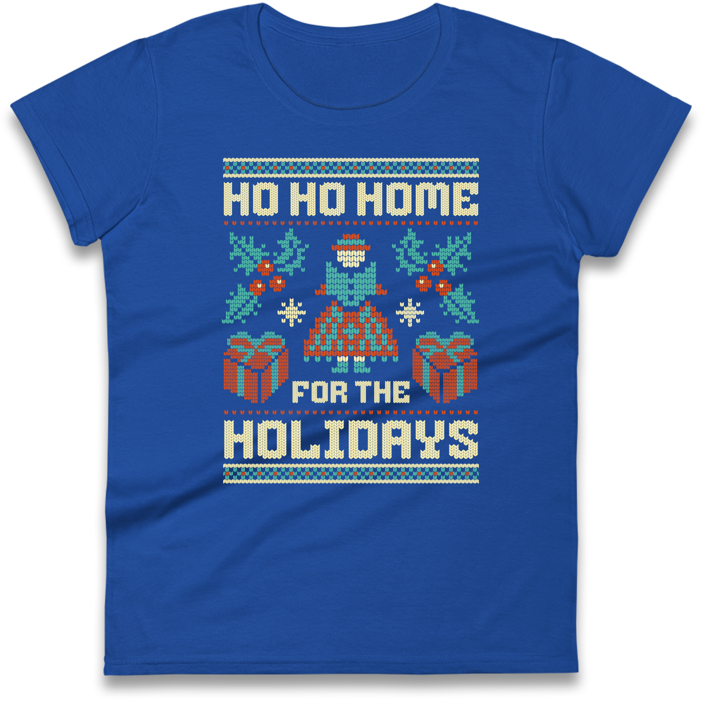 HO HO Home For the Holidays Christmas Ladies Shirt