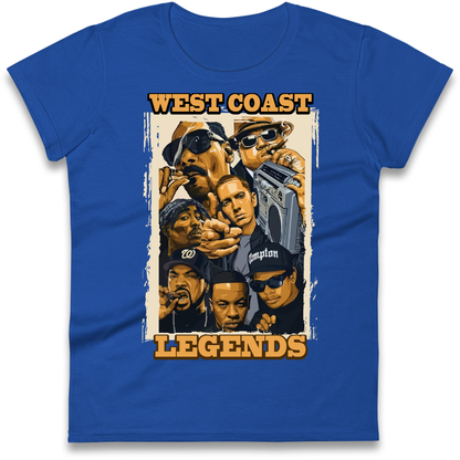 West Coast Legends Rappers Ladies Shirt