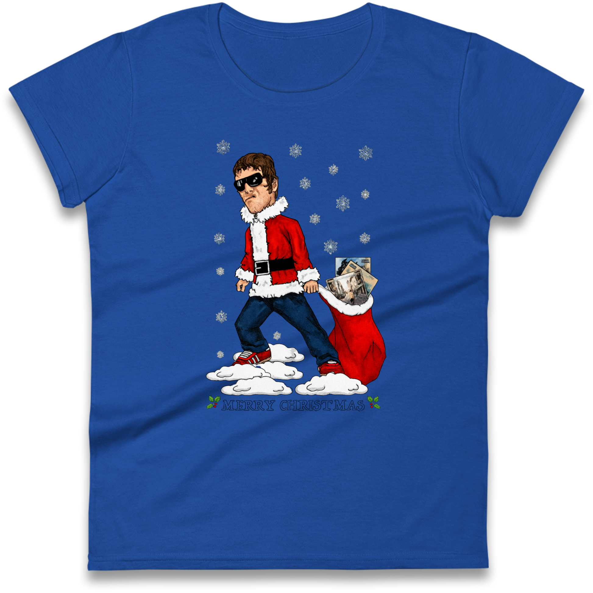 Liam Gallagher Christmas Santa Ladies Shirt