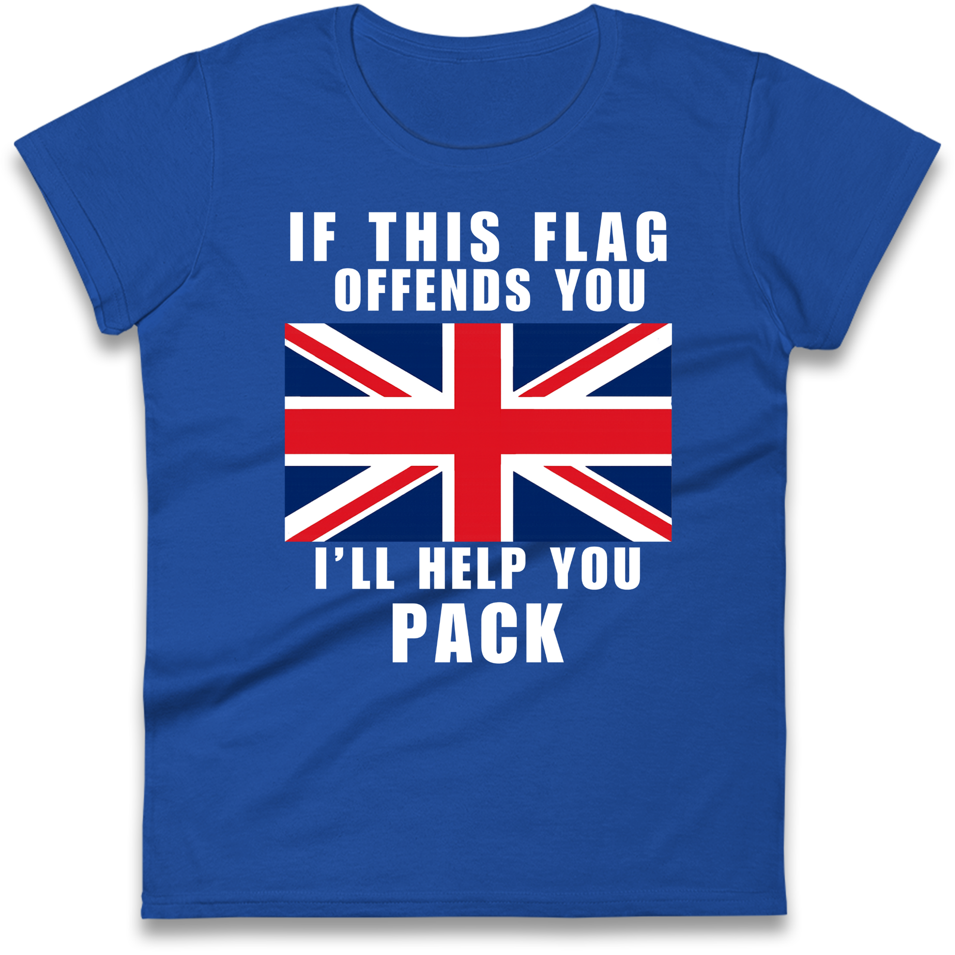If This Flag Offends You I Will Help You Pack Ladies Shirt