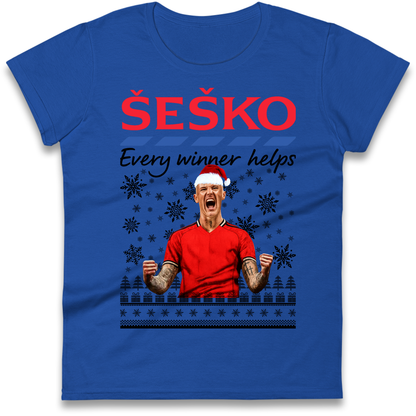 Benjamin Sesko Christmas Ladies Shirt