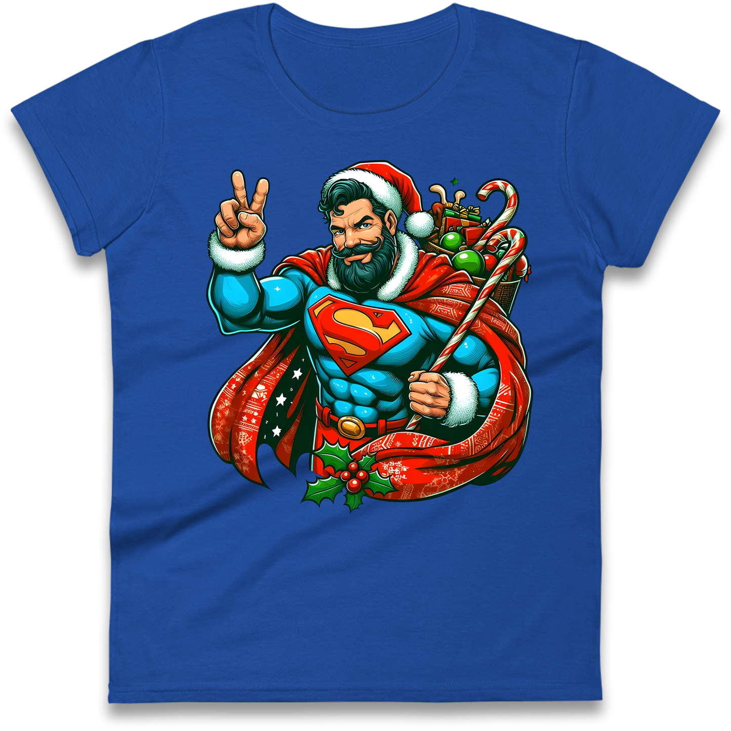 Superman Santa Ladies Shirt