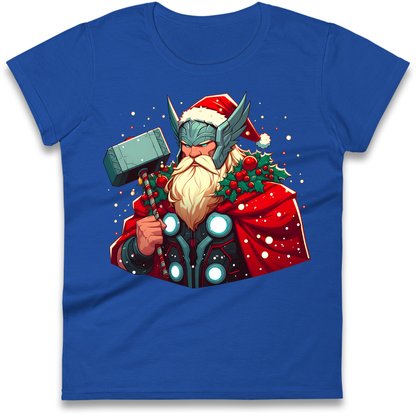Viking Thor Santa Ladies Shirt