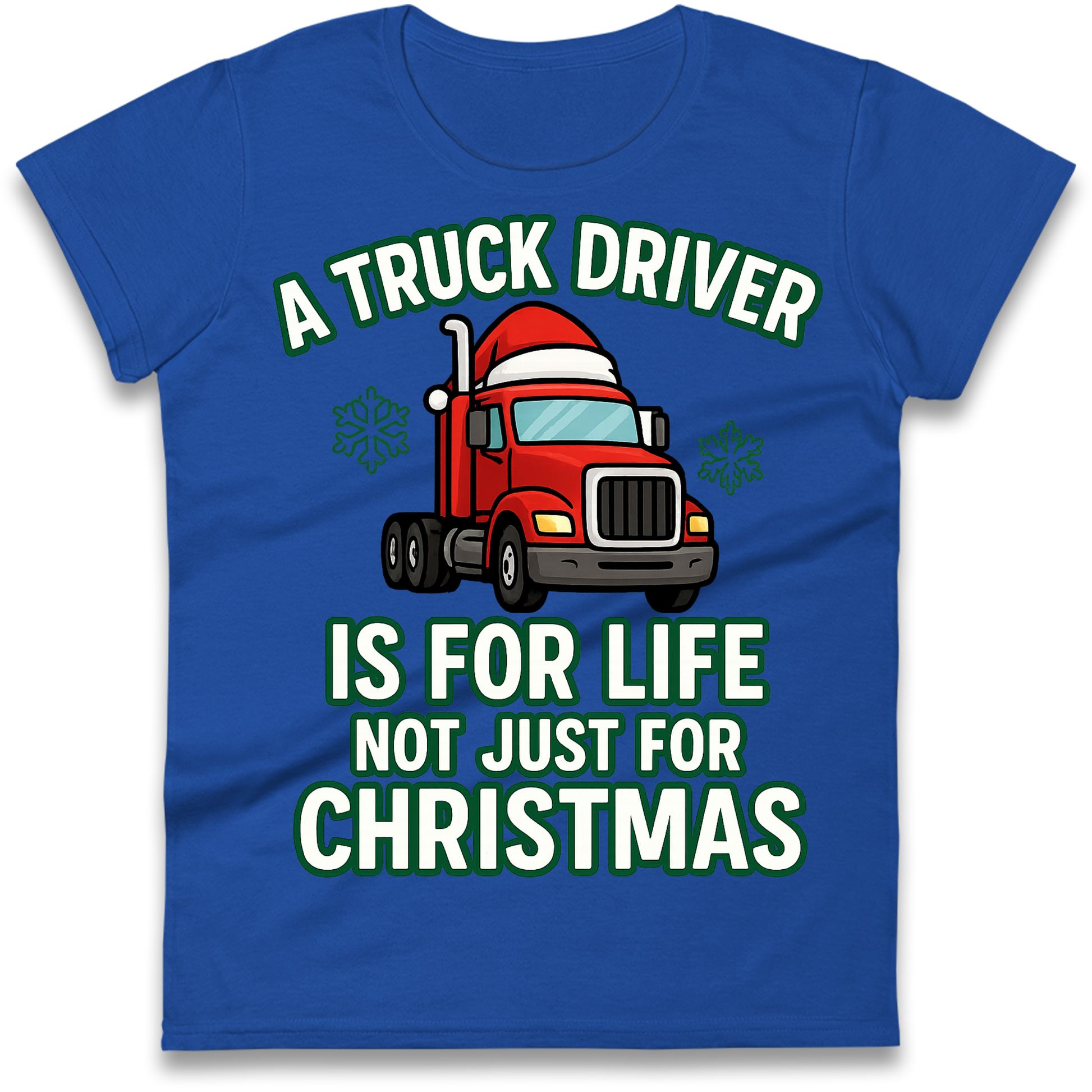 Truck Driver Christmas Ladies Shirt