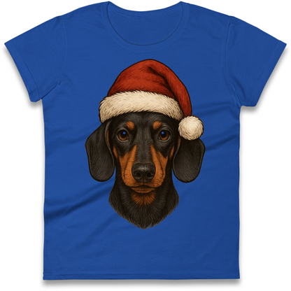 Sausage Dog Christmas Ladies Shirt