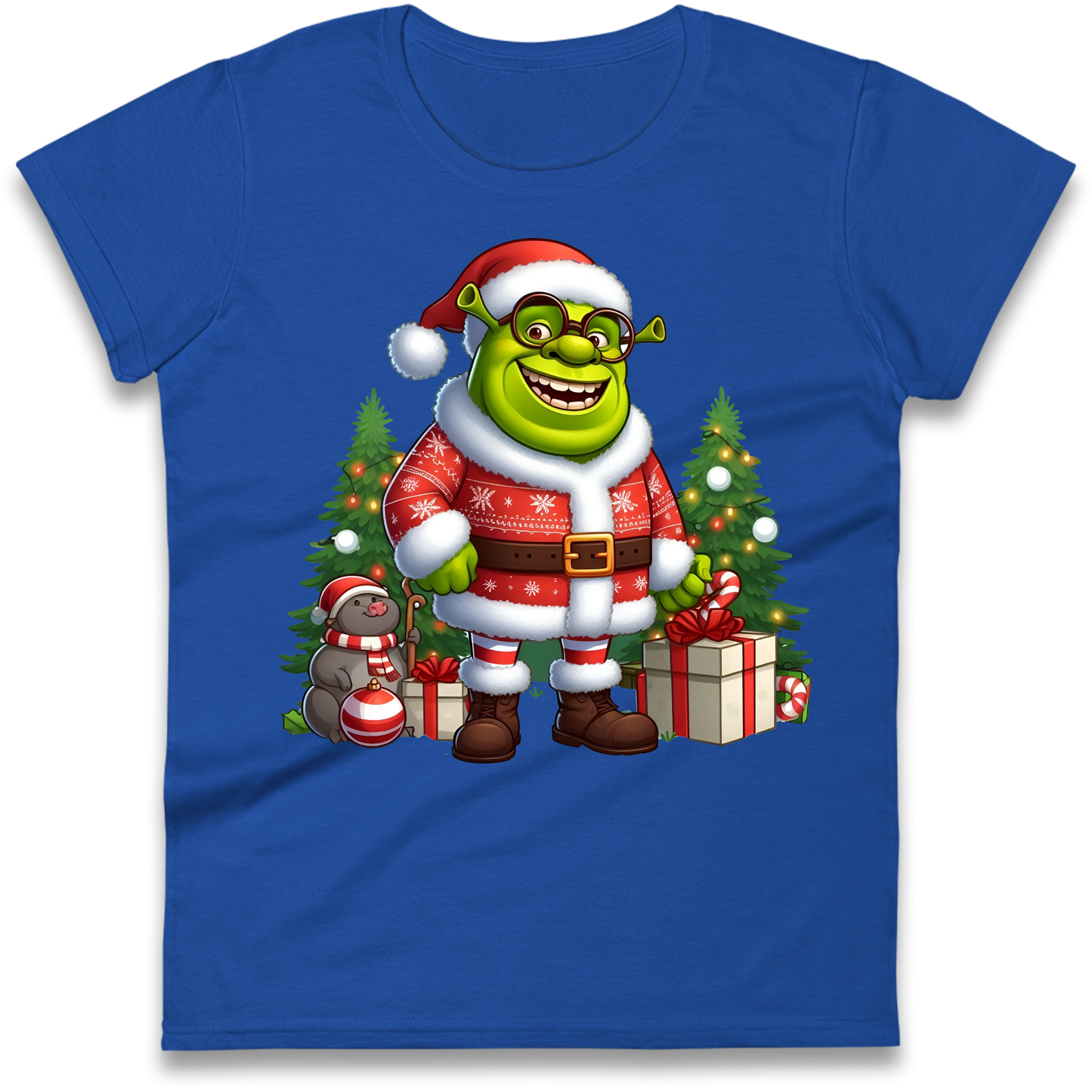 Shrek Santa Claus Presents Ladies Shirt