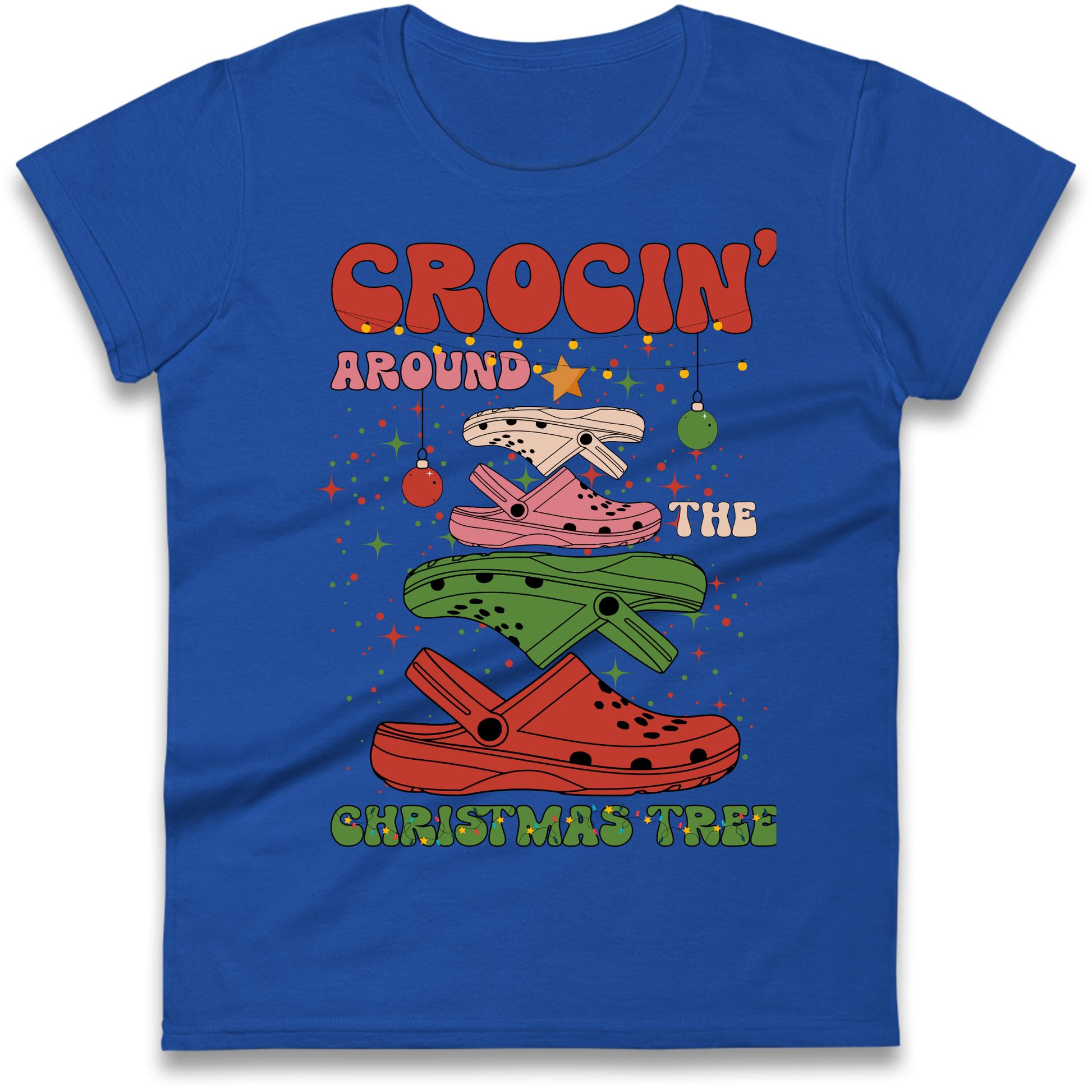 Crockin Around the Christmas Tree Christmas Ladies Shirt