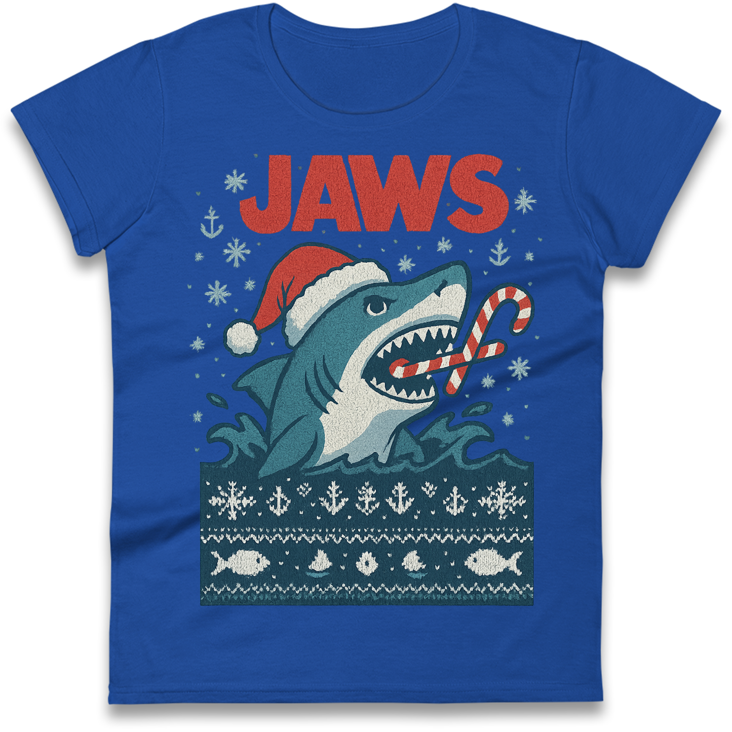 Jaws Christmas Ladies Shirt