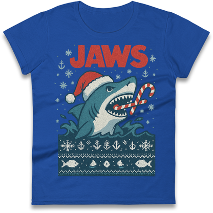 Jaws Christmas Ladies Shirt