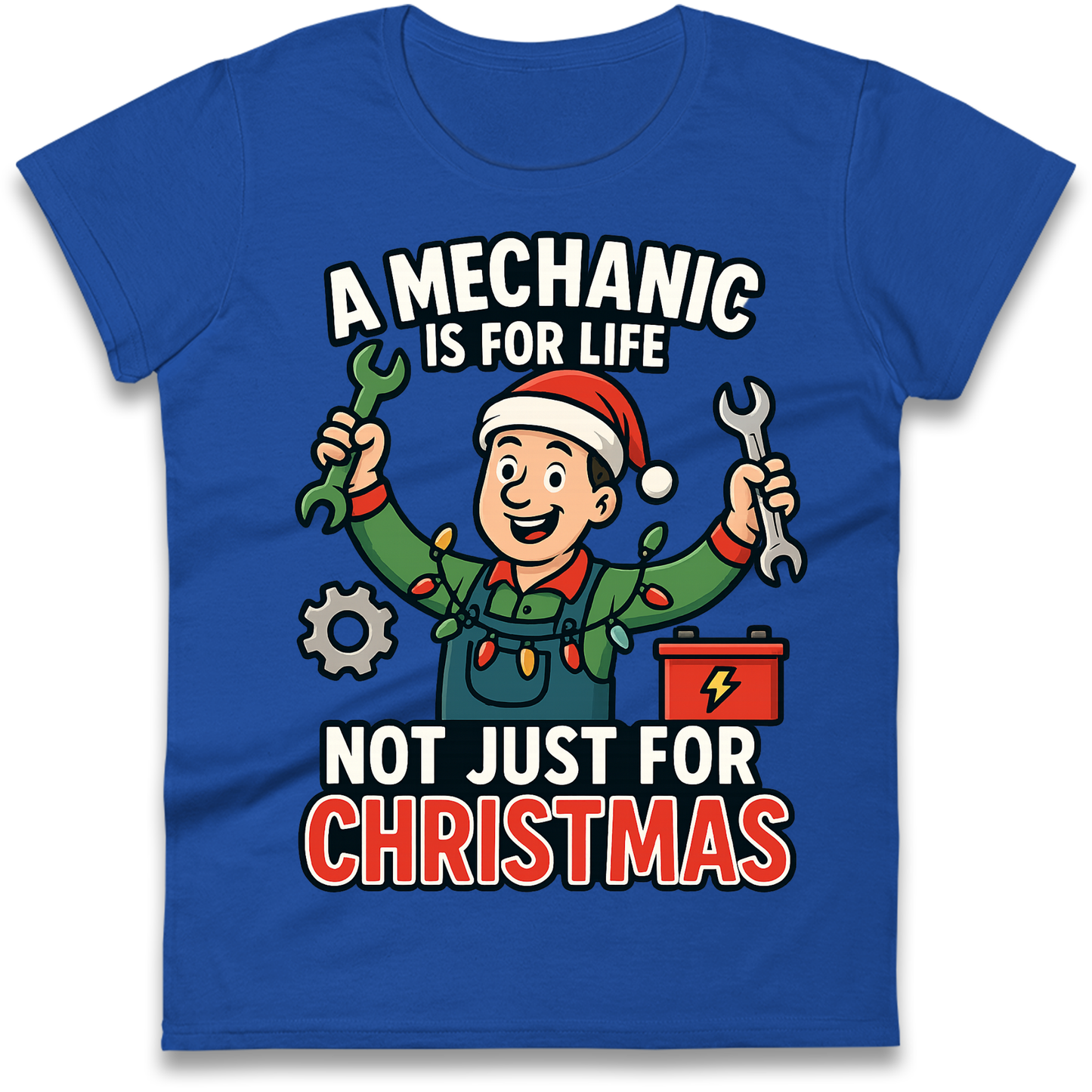 Mechanic Christmas Ladies Shirt