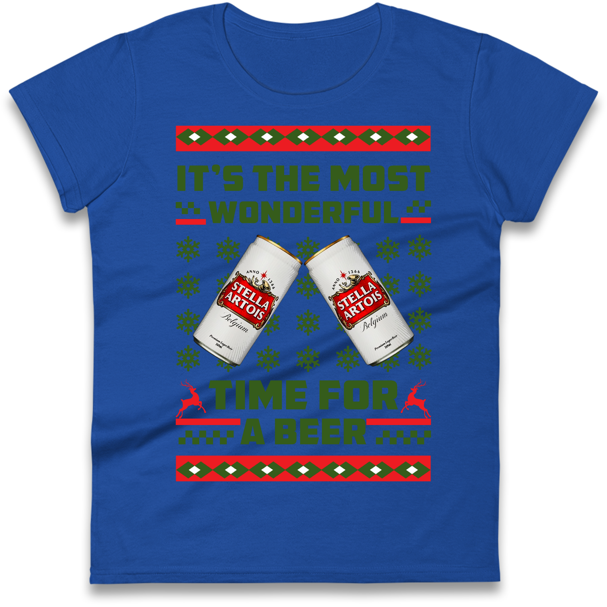 Its The Most Wonderful Time for A Beer Stella Christmas Ladies Shirt