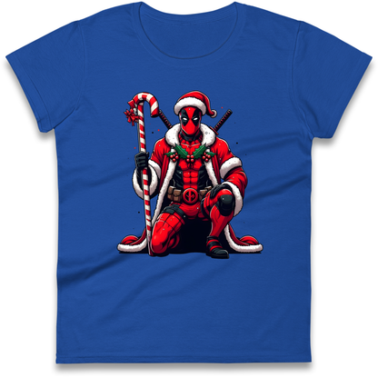 DeadPool Candy Cane Santa Ladies Shirt