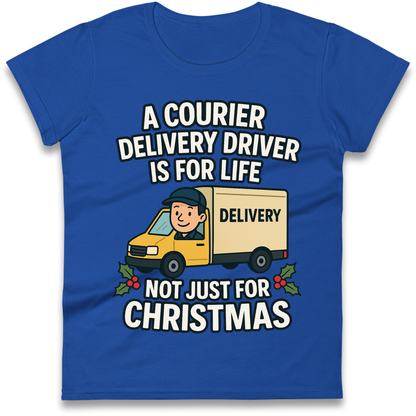 Courier Delivery Driver Christmas Ladies Shirt