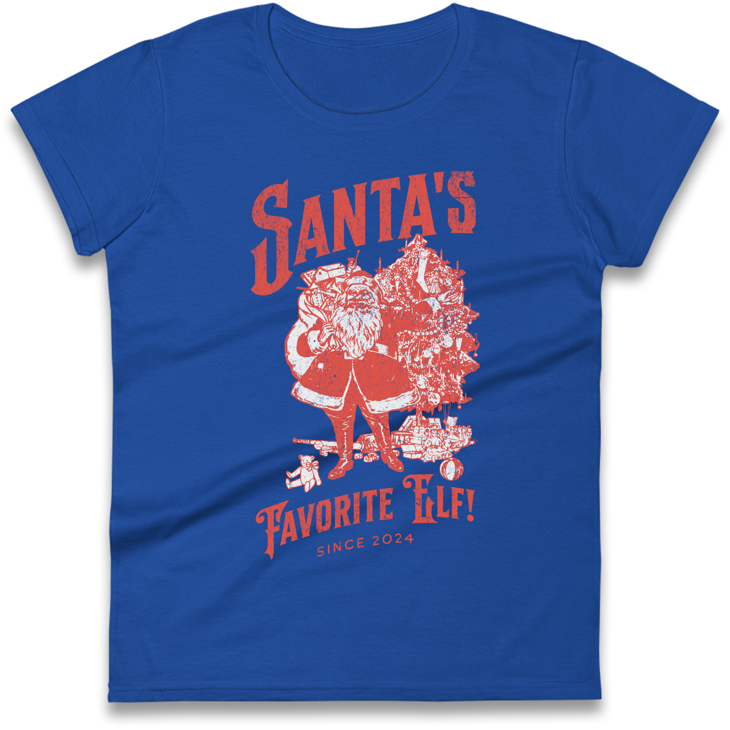 Santas Favourite Elf Christmas Ladies Shirt