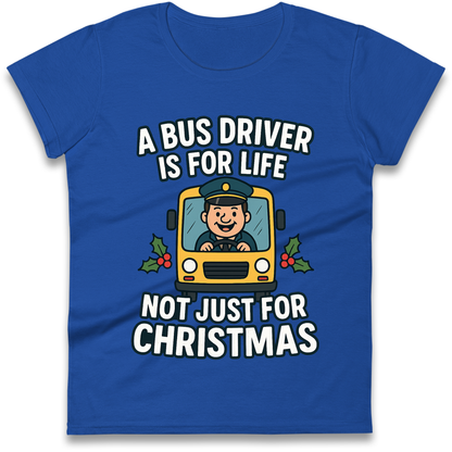 Bus Driver Christmas Ladies Shirt