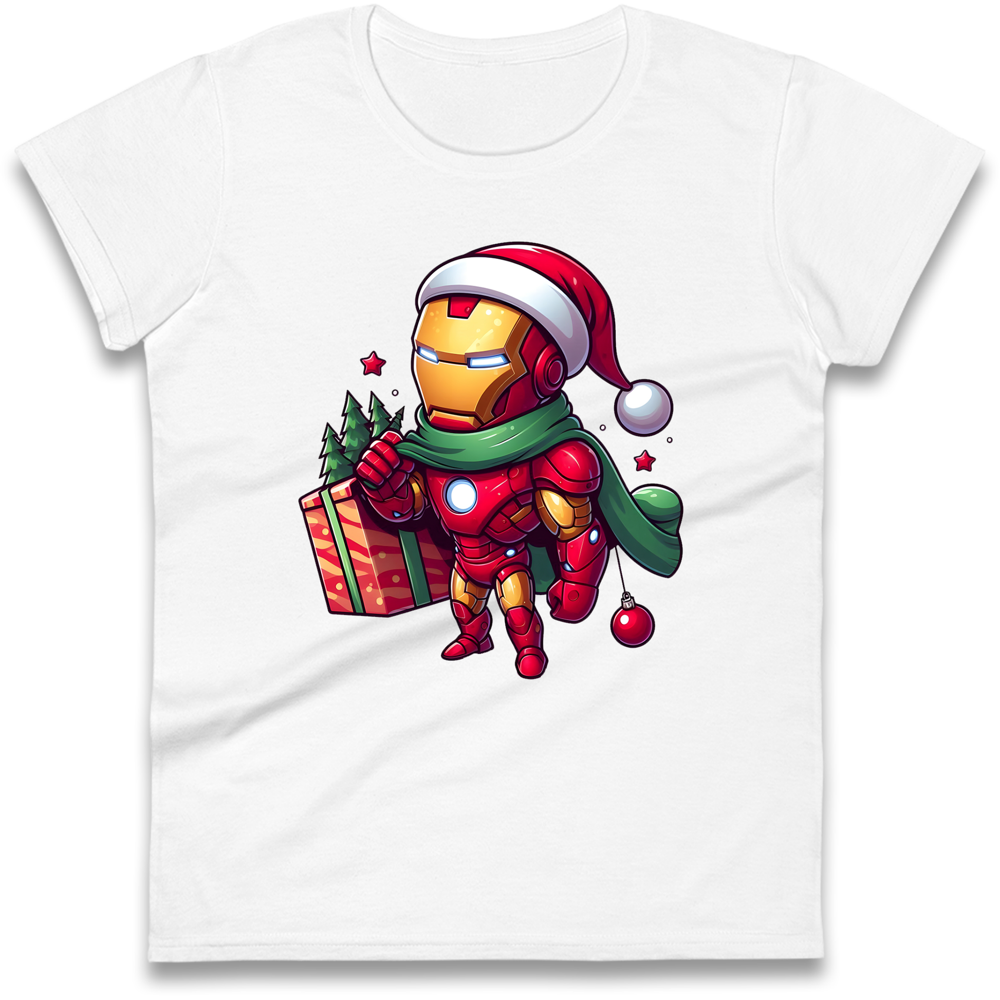 Ironman Santa Ladies Shirt