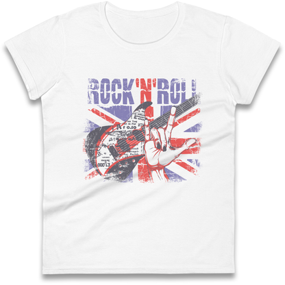 Rock N Roll Union Jack Ladies Shirt