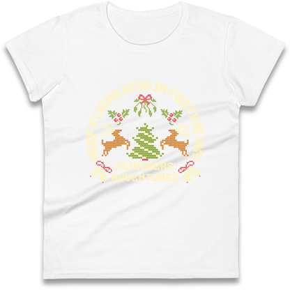 Keep Flying High In Festive Sky Christmas Ladies Shirt
