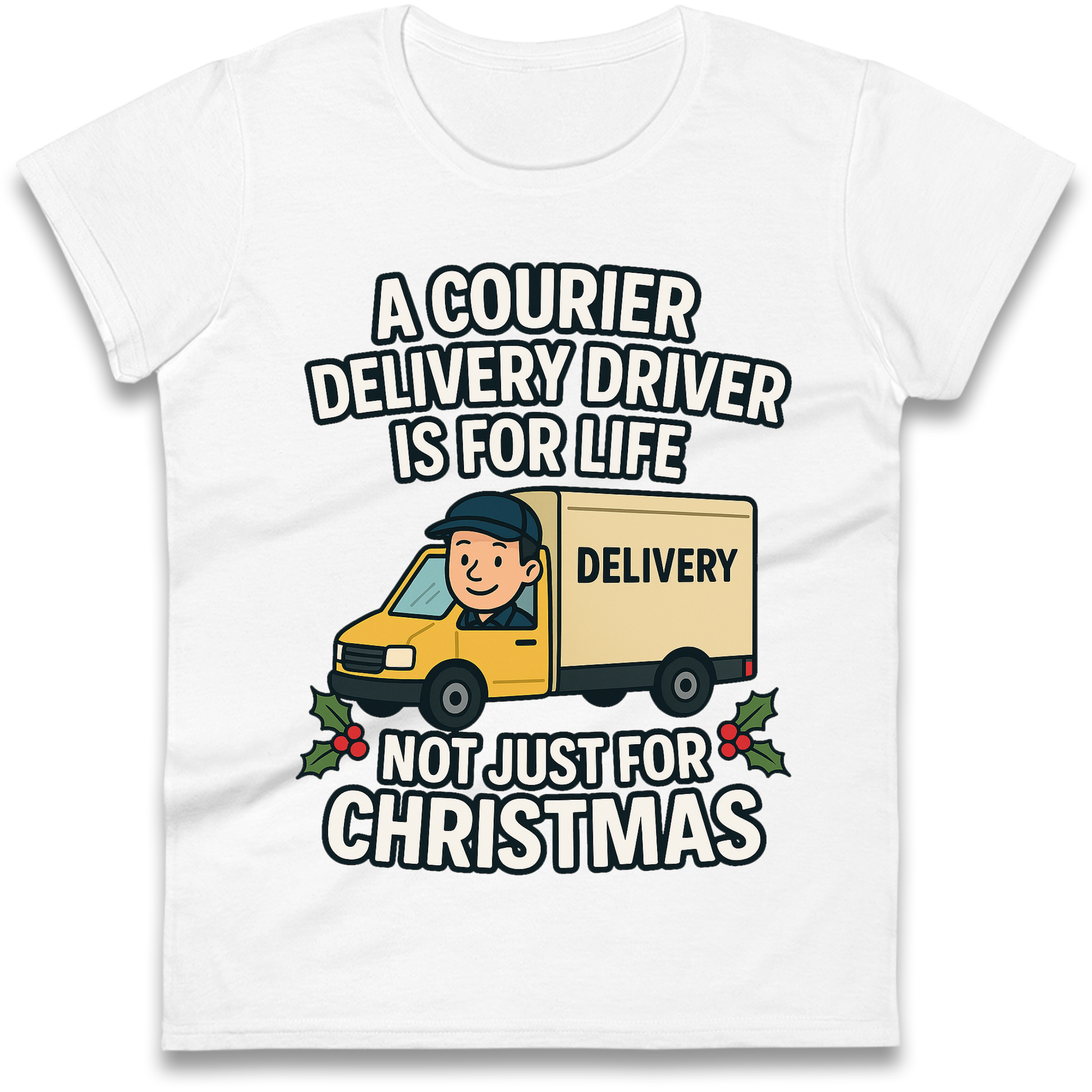 Courier Delivery Driver Christmas Ladies Shirt