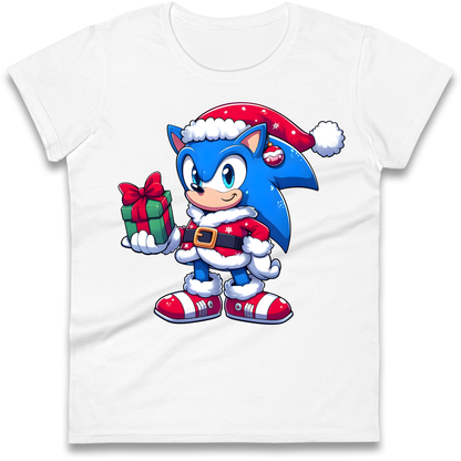 Sonic The Hedgehog Santa Ladies Shirt