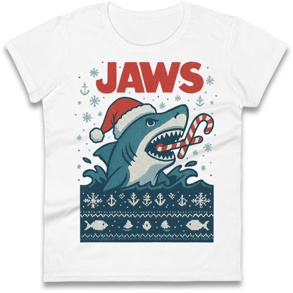 Jaws Christmas Ladies Shirt