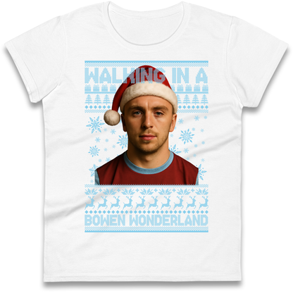 Jared Bowen walking in a Bowen Wonderland Christmas Ladies Shirt