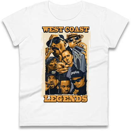 West Coast Legends Rappers Ladies Shirt