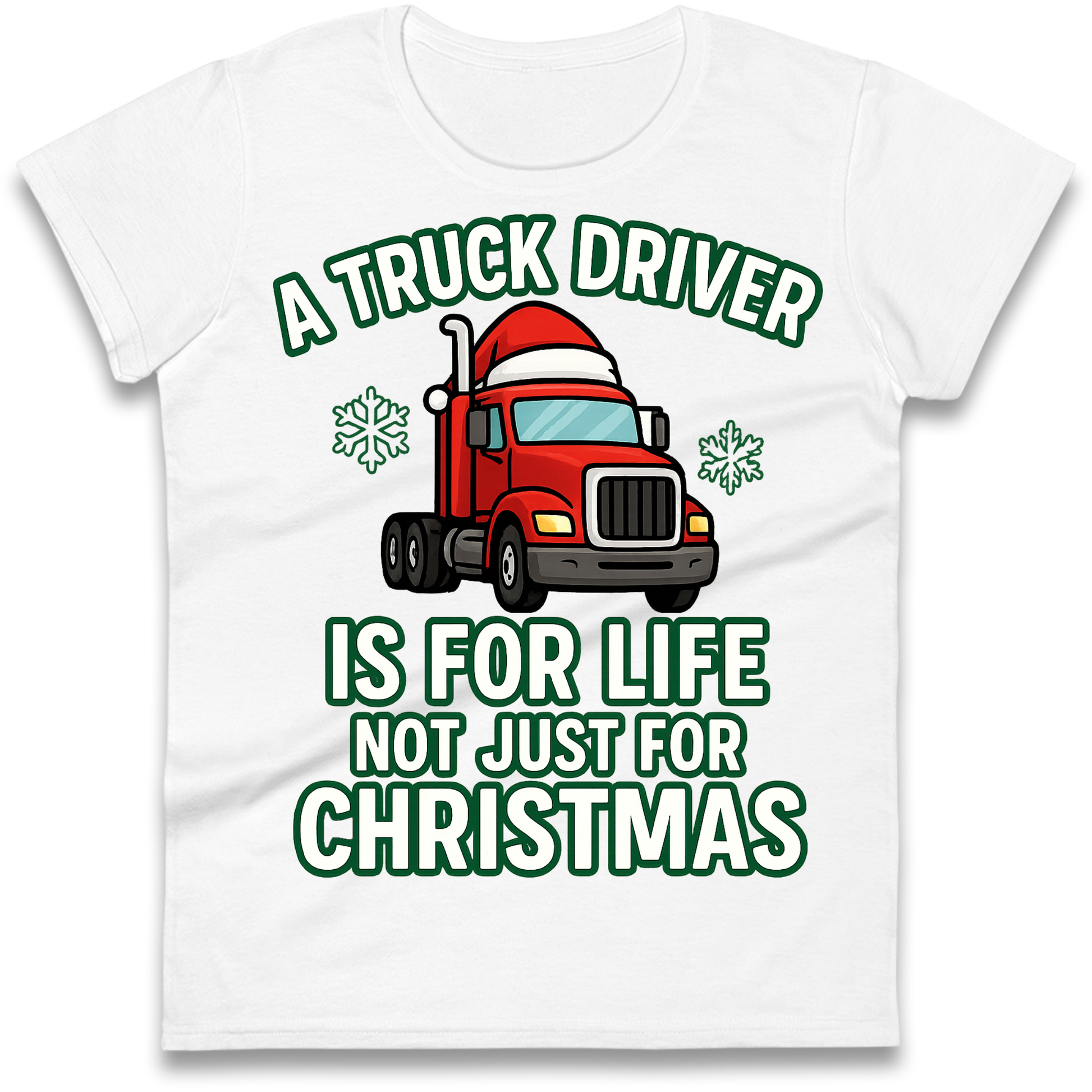 Truck Driver Christmas Ladies Shirt