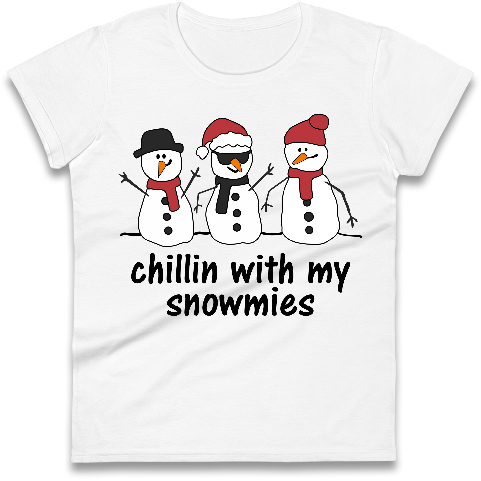 Chillin With My Snowmies Ladies Shirt