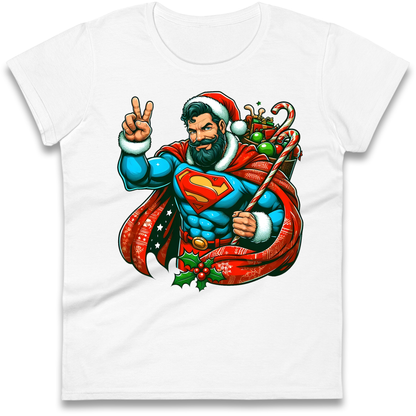 Superman Santa Ladies Shirt