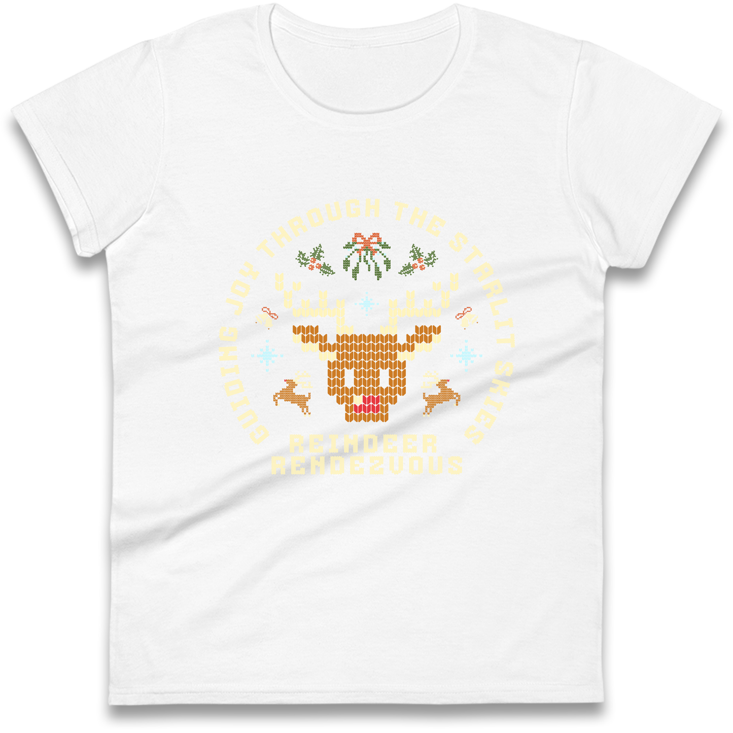 Reindeer Rendezvous Christmas Ladies Shirt