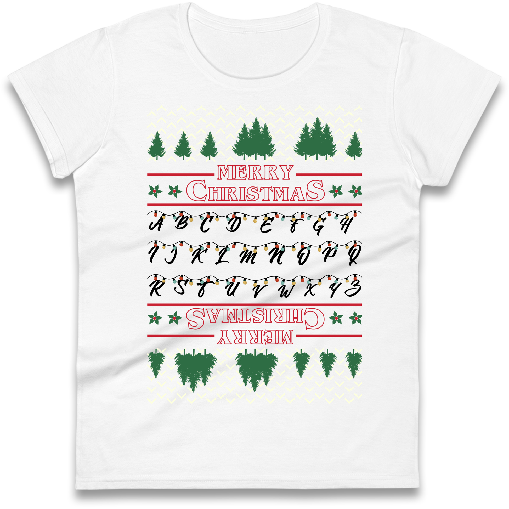 stranger things christmas jumper Ladies Shirt