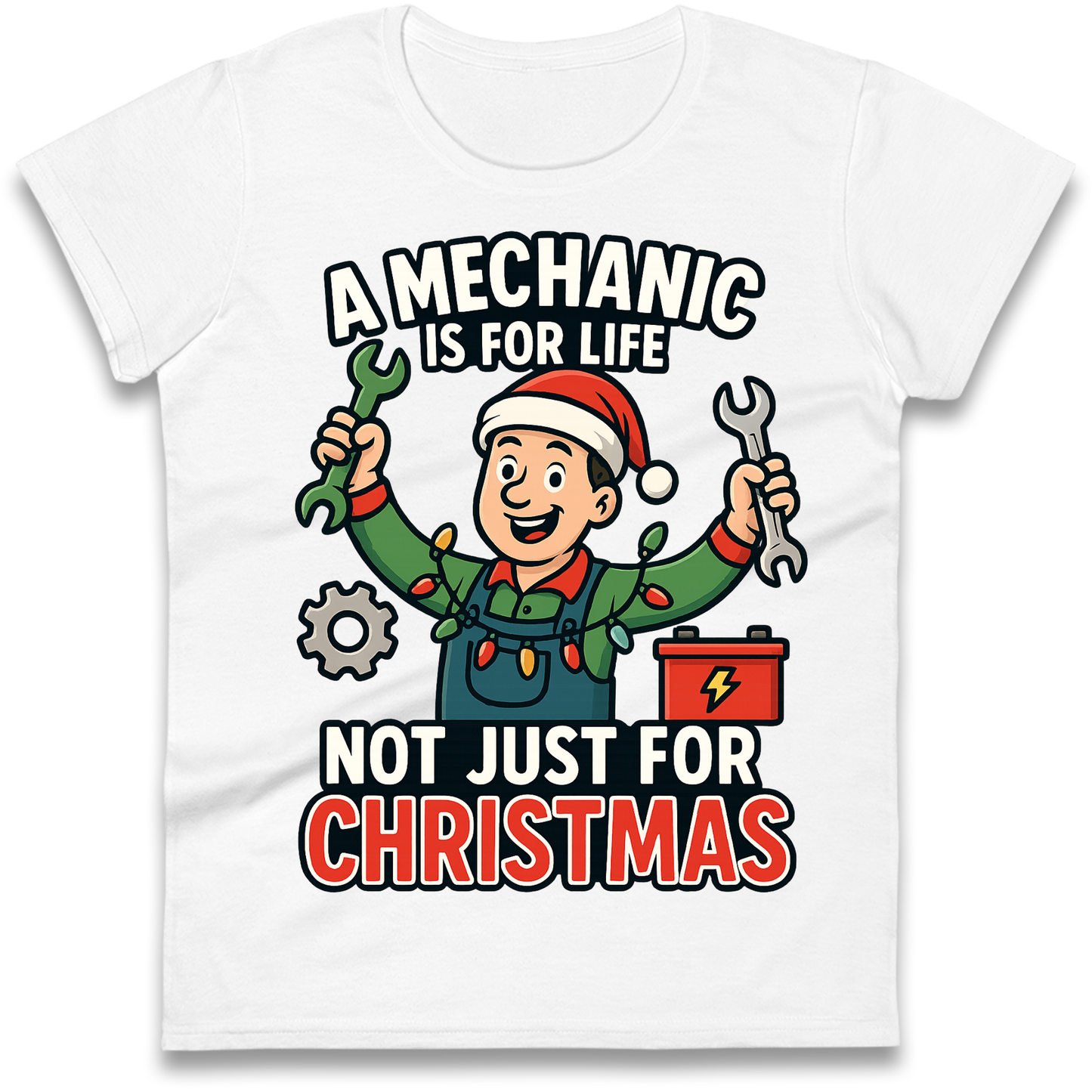 Mechanic Christmas Ladies Shirt