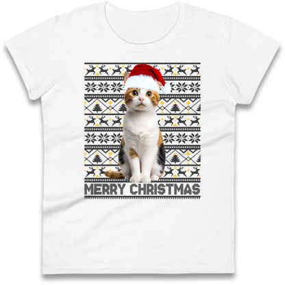 Merry Christmas Cat Ladies Shirt