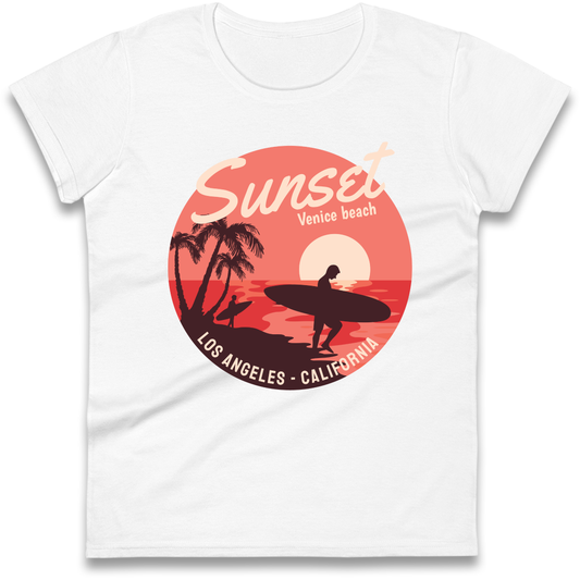 Sunset Venice Beach Ladies Shirt