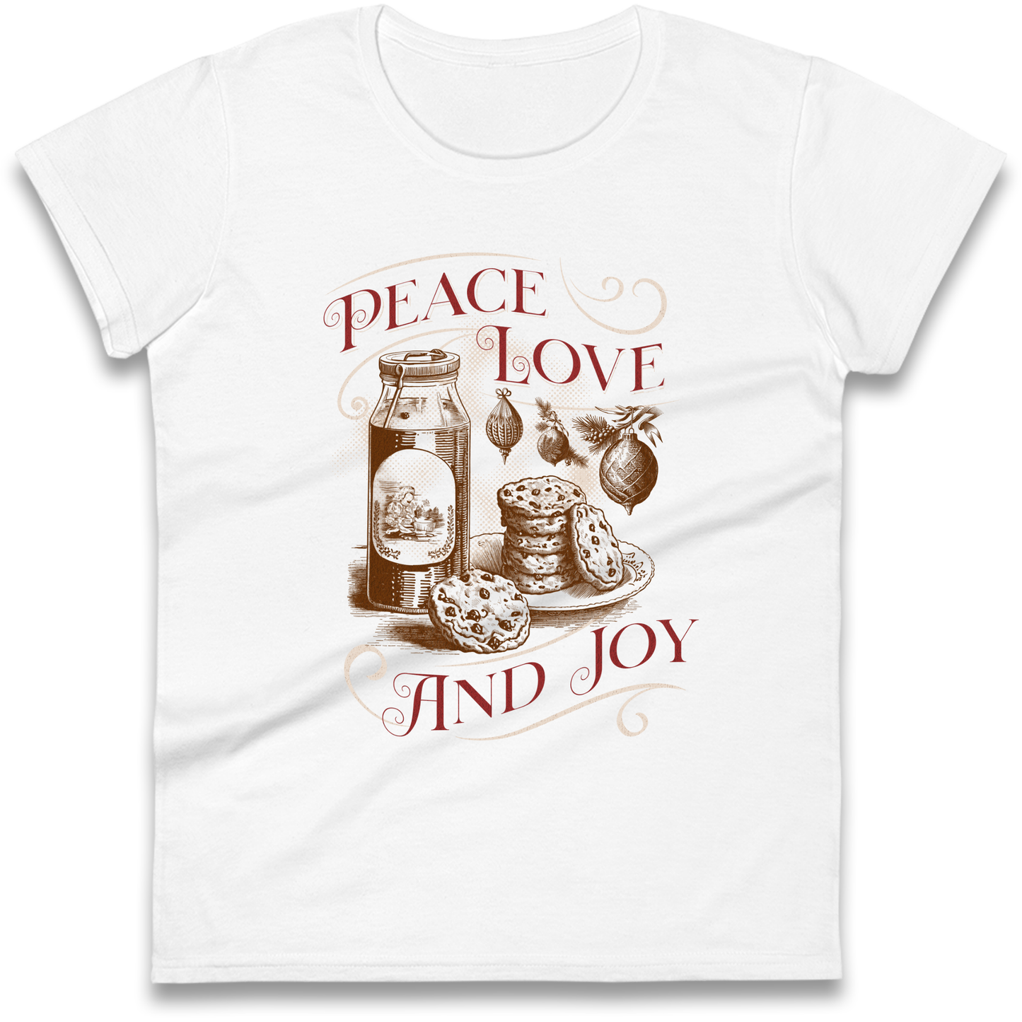 Peace Love And Joy Christmas Ladies Shirt