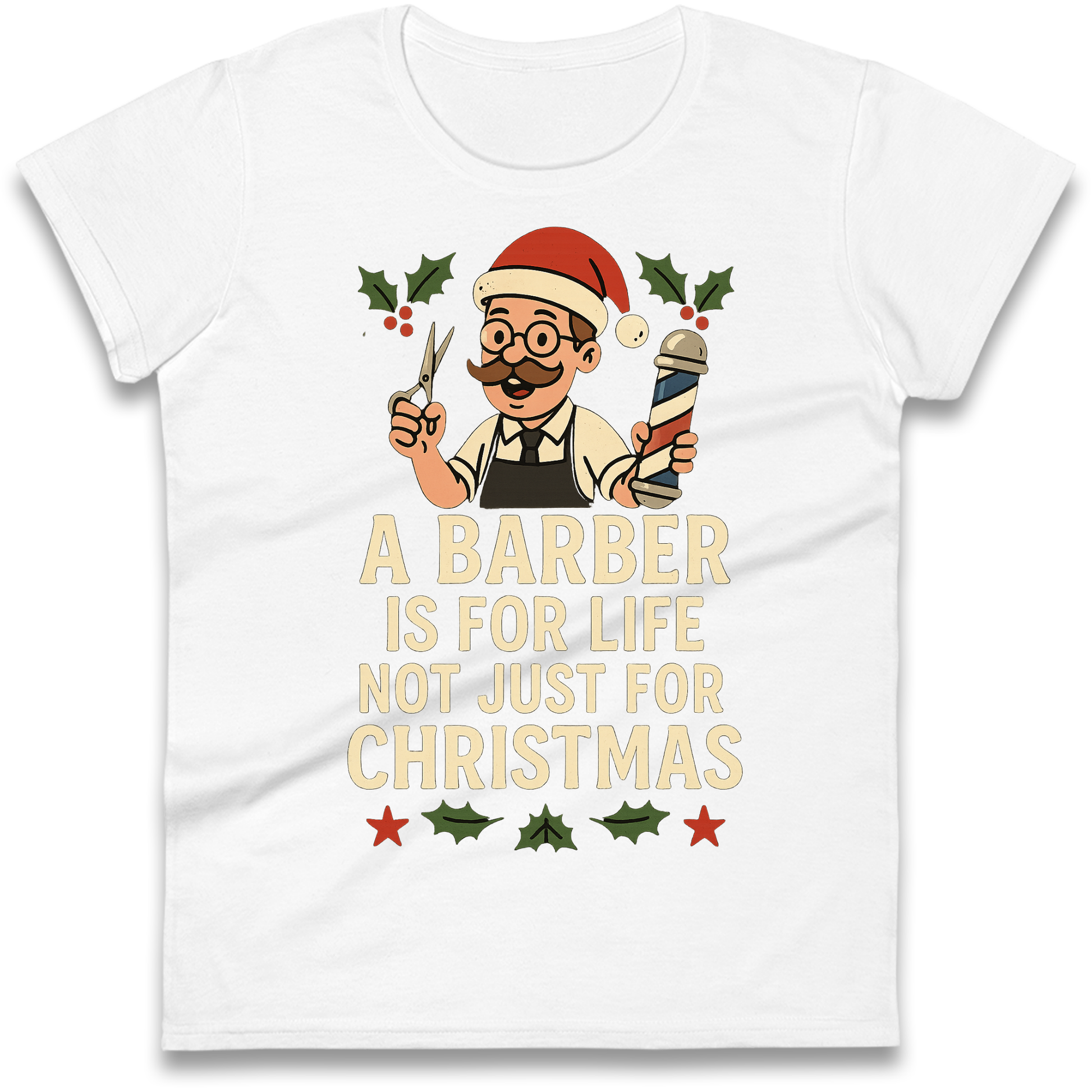 Barber Christmas Ladies Shirt