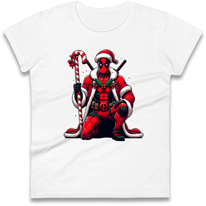 DeadPool Candy Cane Santa Ladies Shirt