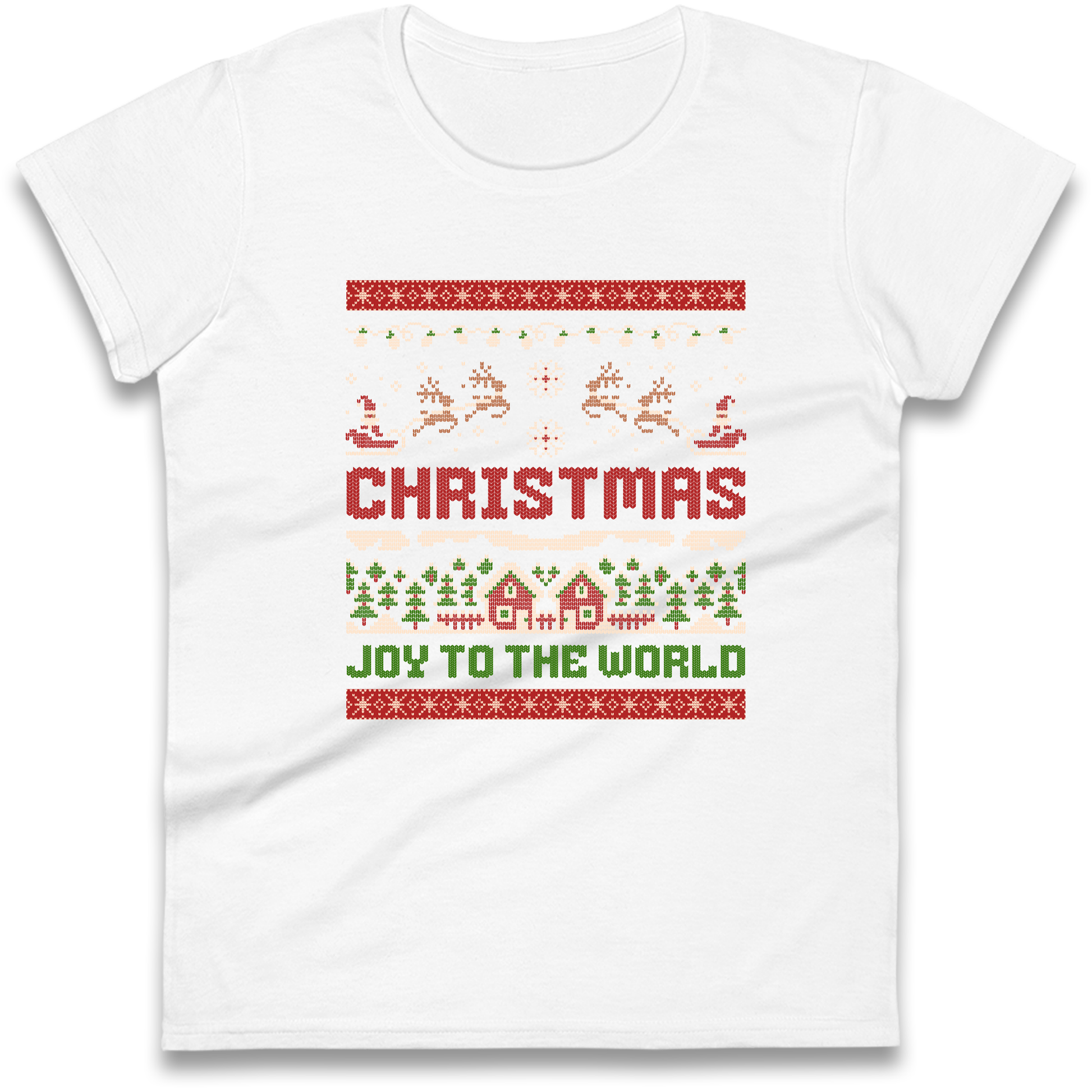 Christmas Joy to the World Christmas Ladies Shirt