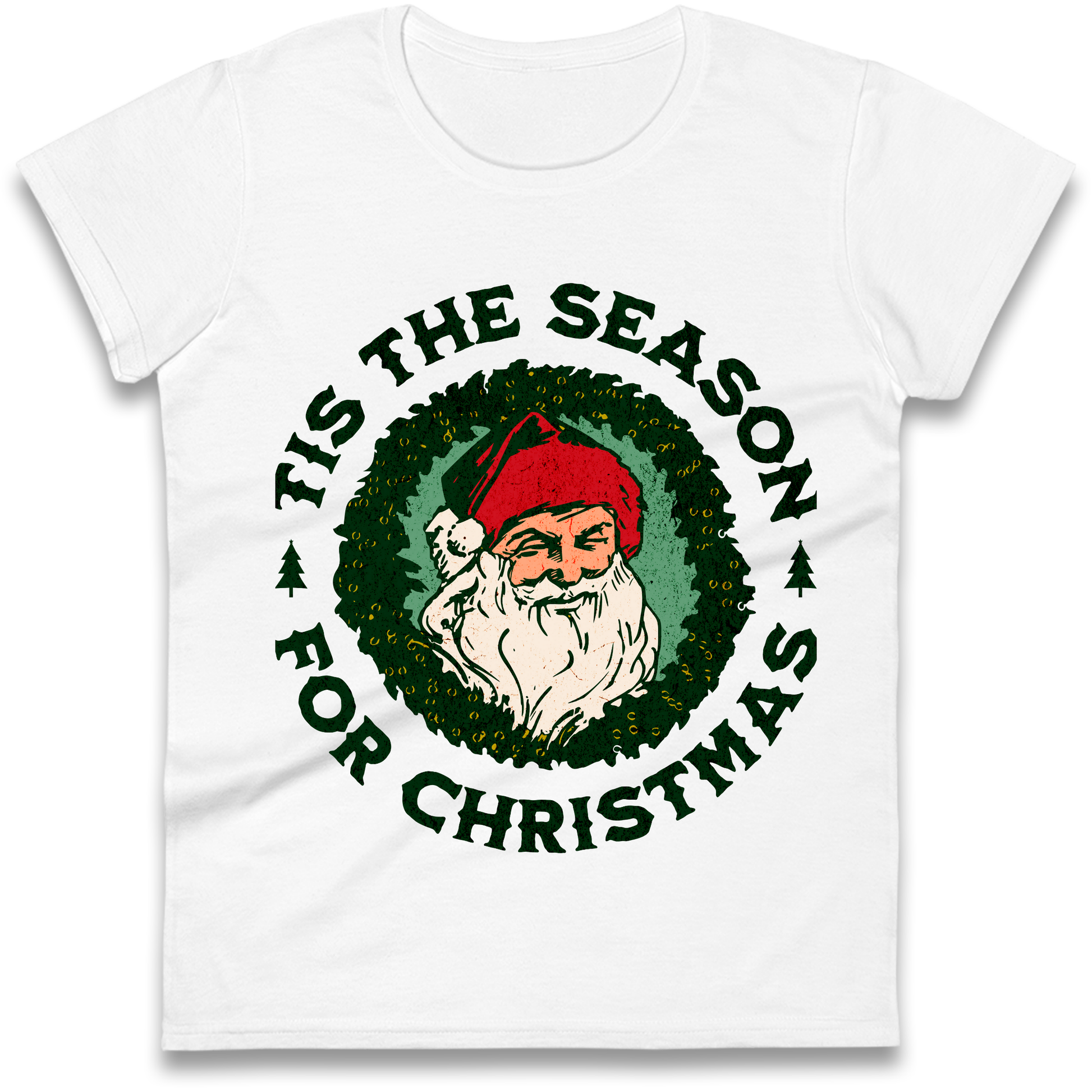 Tis The Season Santa Claus Christmas Ladies Shirt