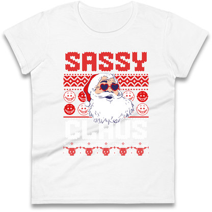 Sassy Claus Santa Christmas Ladies Shirt