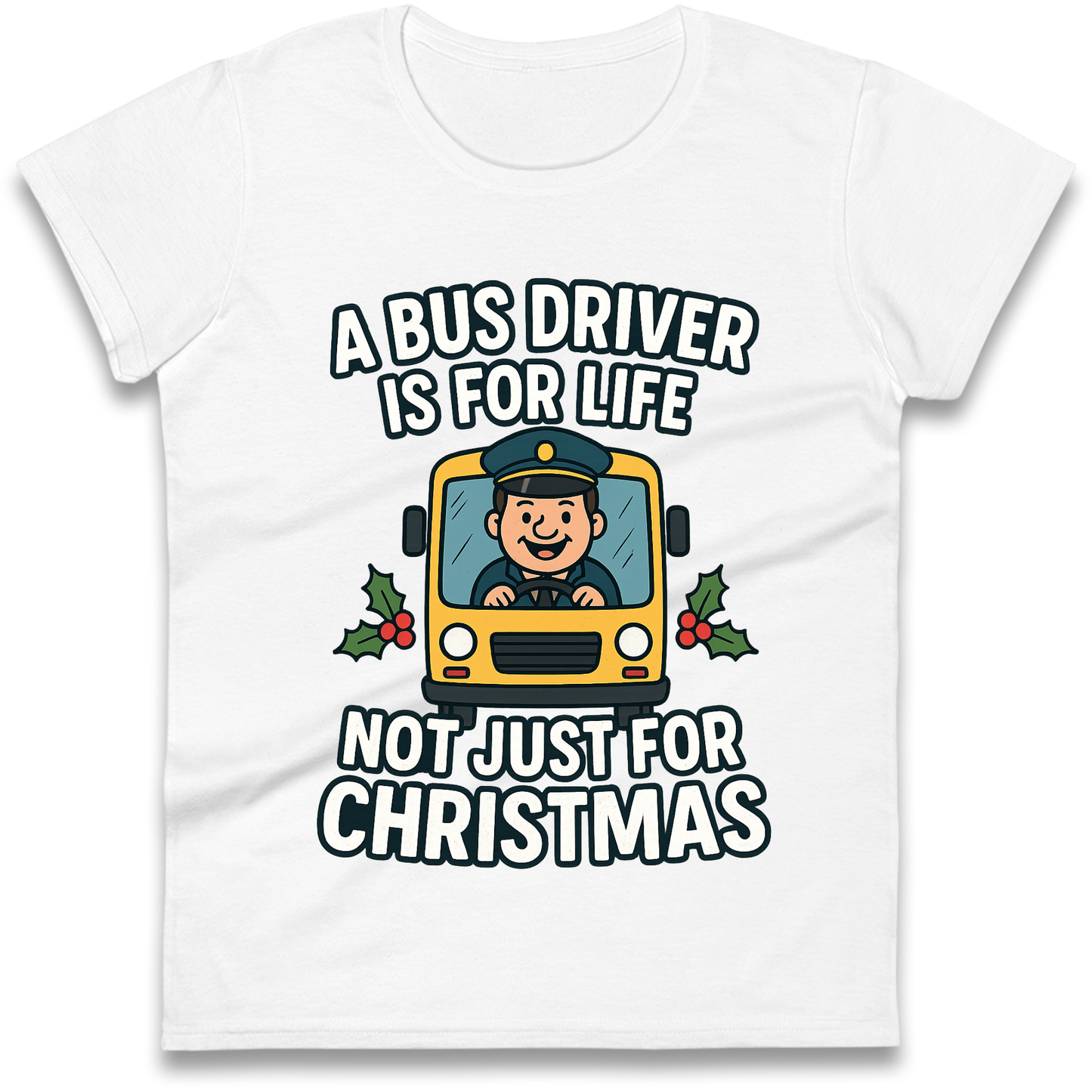 Bus Driver Christmas Ladies Shirt