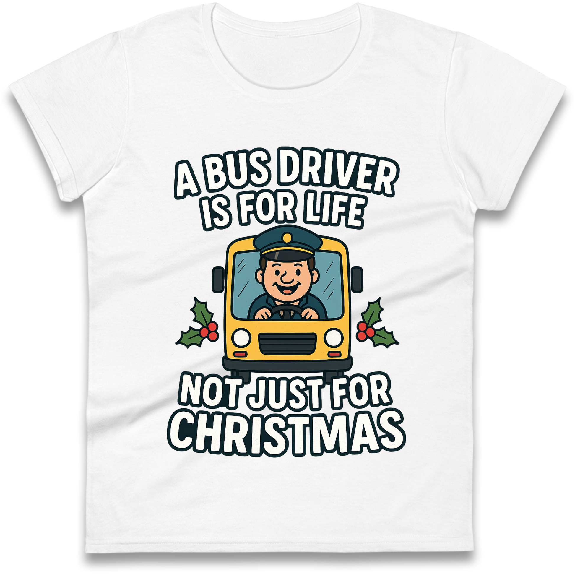 Bus Driver Christmas Ladies Shirt