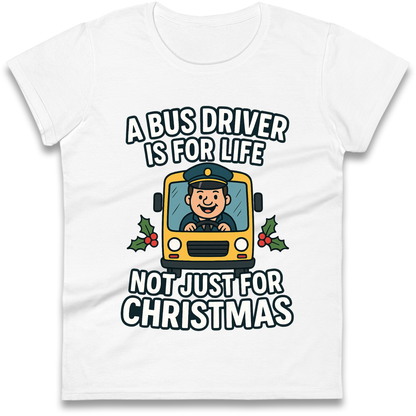Bus Driver Christmas Ladies Shirt
