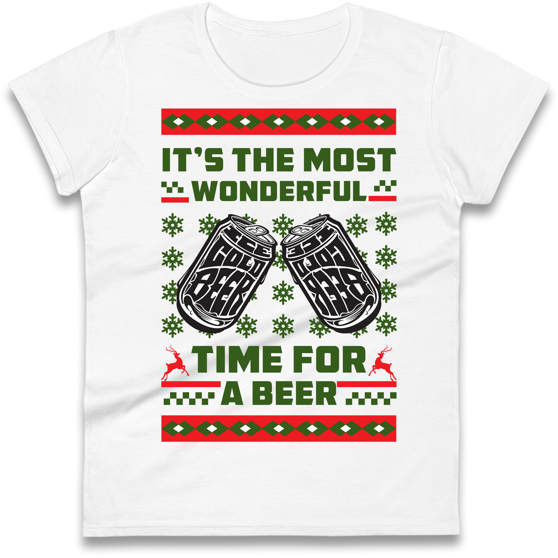 Its The Most Wonderful Time For A Beer Christmas Ladies Shirt