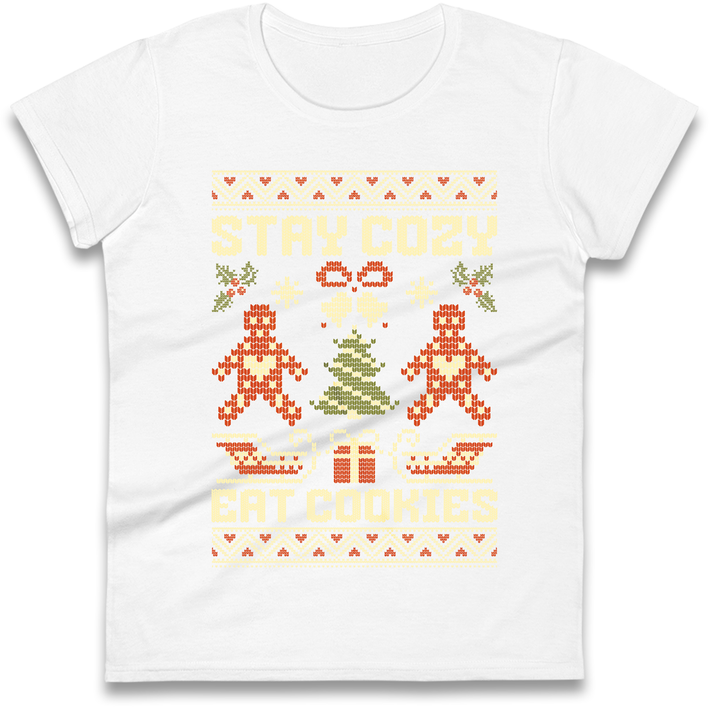 Stay Cozy Eat Cookies Christmas Ladies Shirt