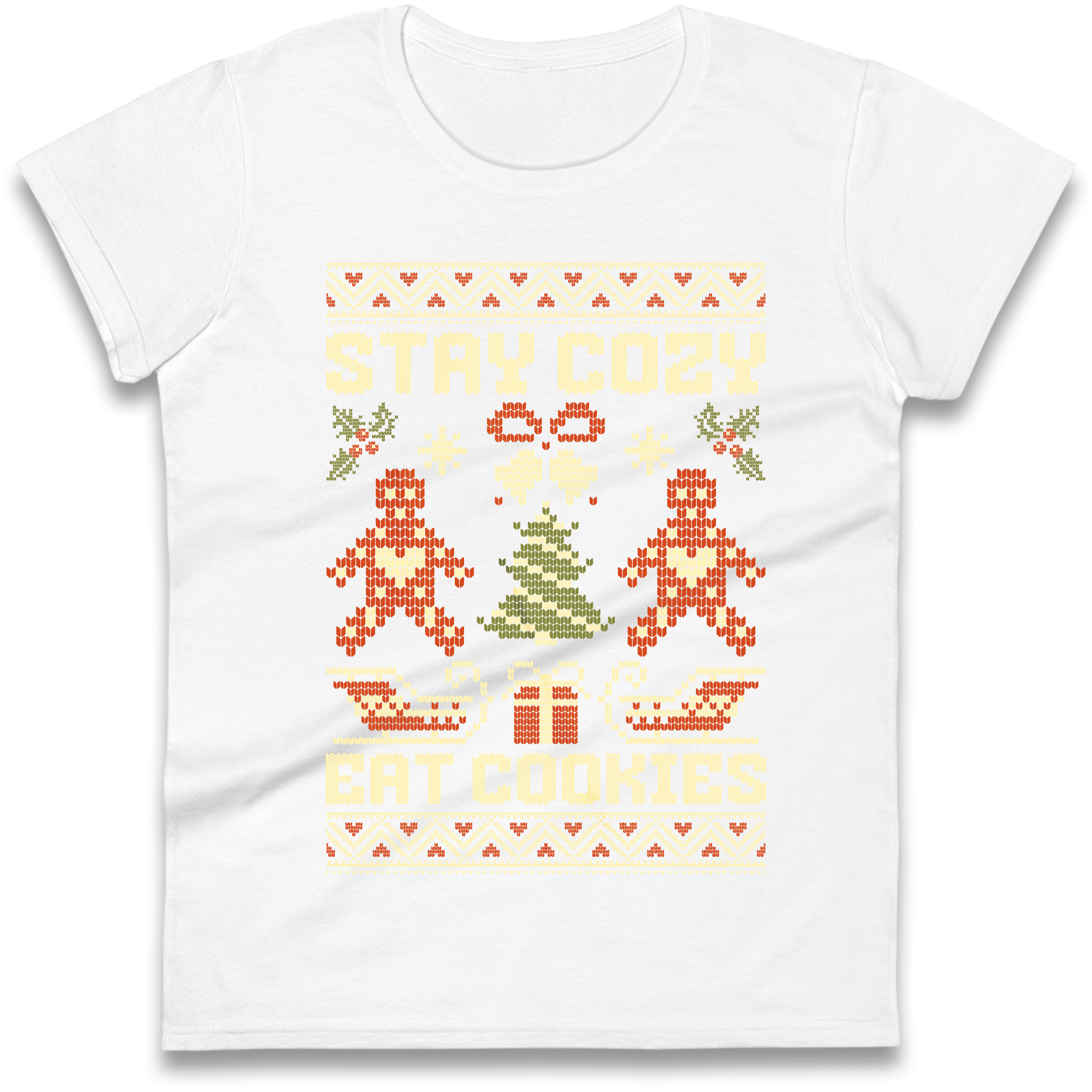 Stay Cozy Eat Cookies Christmas Ladies Shirt