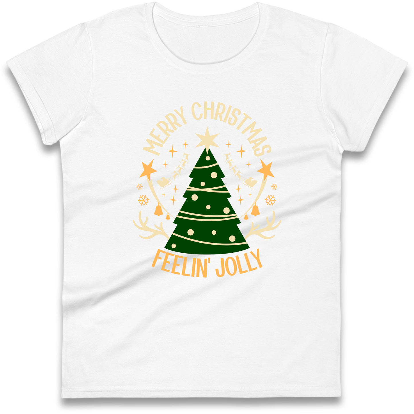 Merry Christmas Feeling Jolly Christmas Ladies Shirt